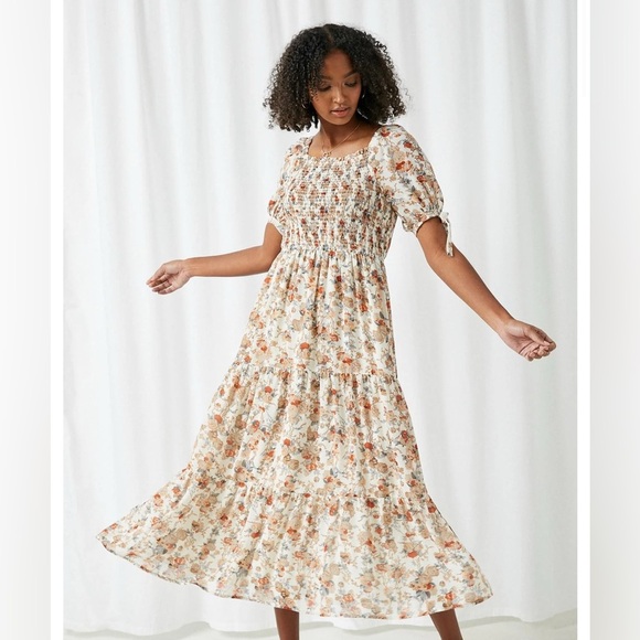 Hayden Los Angeles Dresses & Skirts - Hayden Los Angeles floral smocked midi dress